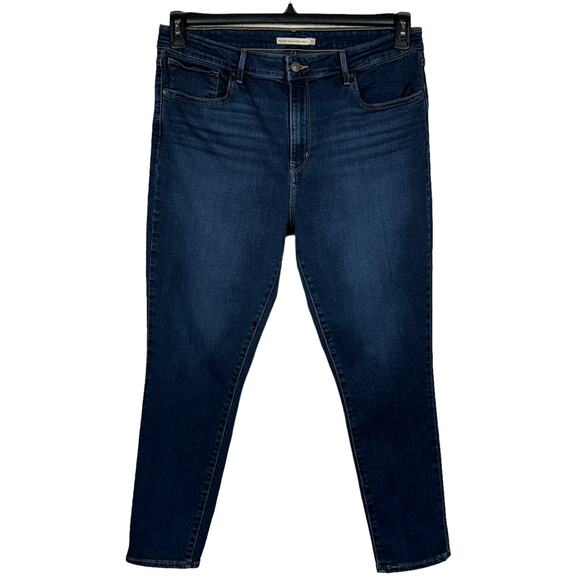 Levi’s 721 SZ 33 High-Rise Skinny Ankle Jeans Stretch Zip-Fly Dark Wash Womens - Picture 1 of 13
